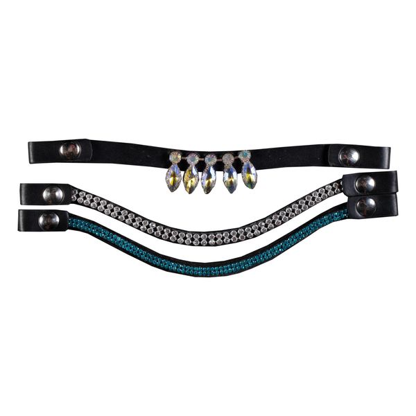 Hkm Bambini Browbands Hobby Horsing Set Di 3 Blu/Argento-image