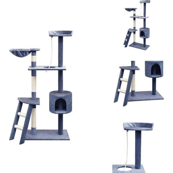 Vidaxl Tiragraffi Per Gatti In Sisal 150 Cm, Blu Scuro - Tiragraffi-image