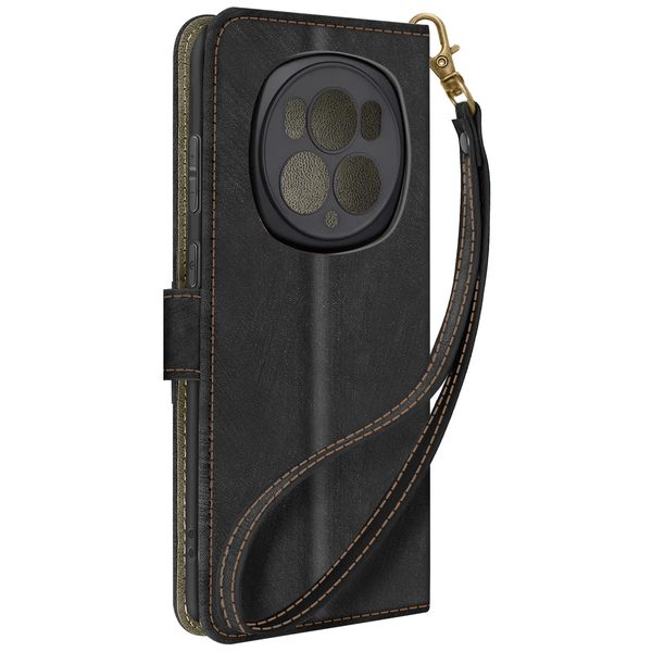 Avizar, Custodia A Portafoglio Per Honor Magic 6 Pro, Porta Carte + Funzione Stand, Nero-image