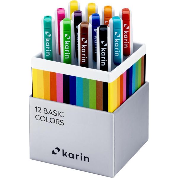 Karin Realbrush Pro Basic Colors Set 12 Pennelli Esclusivo E Custodia Protettiva-image