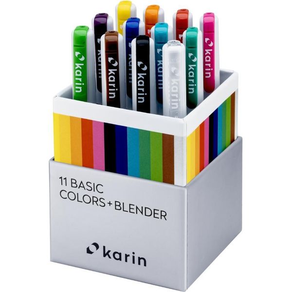 Karin Realbrush Pro Set Di Colori Di Base 11 Pennelli, 1 Frullatore Exklusives Etui-image