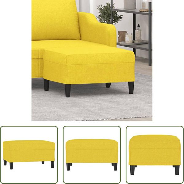 The Living Store Sgabello Giallo Chiaro 70X55X41 Cm Tessuto-image
