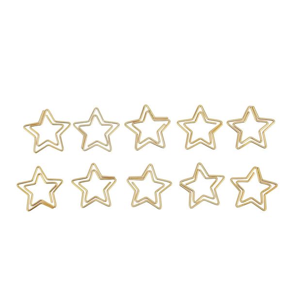 Fermagli Per Carta A Stella D'oro, Fermagli Per Carta Piccoli, Set Di Fermagli Per Carta E Raccoglitori, Fermagli Per Carta Carini, Fermagli Per Carta D'oro, Fermagli Per Carta-image