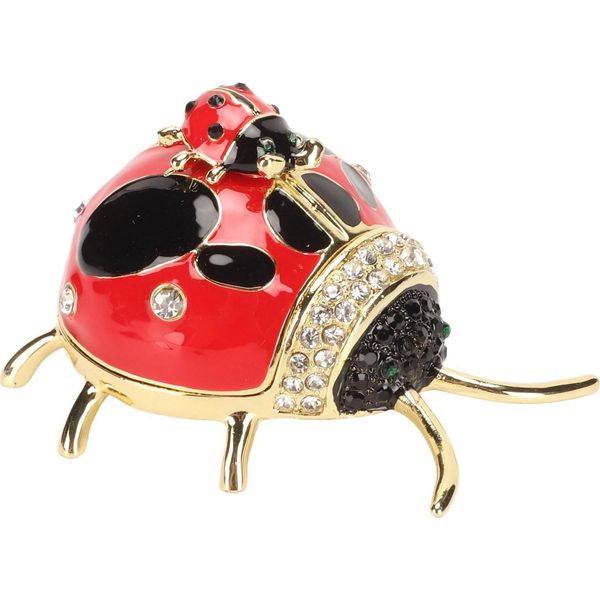 Coccinella Portagioie, Scatola Portagioie, Anello Portagioie, Scatola Portagioie Animale, Scatola Portagioie Vintage, Scatola Portagioie Coccinella-image