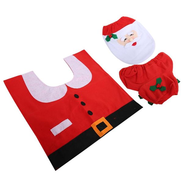 Coperchio Del Wc, Set Di Coperchi Del Wc, Coperchio Del Wc Di Babbo Natale, Coperchio Del Wc Natalizio, Decorazione Natalizia-image
