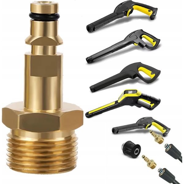 Rosfix Adattatore M22 A Quick Connect – Ricambio Per Idropulitrici KäRcher K2, K5, K7 | Perno Da 14 Mm, Guarnizione, Attacco Rapido-image