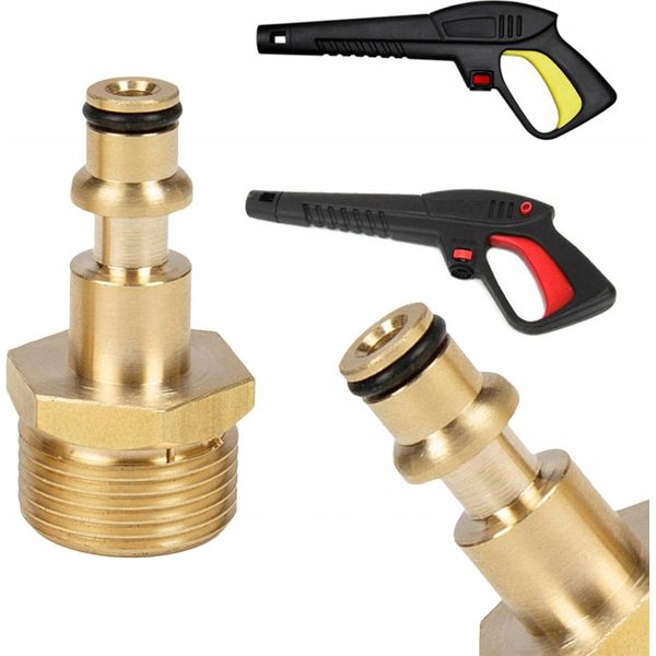 Rosfix Adattatore M22 Per Attacco Rapido Lavor – Attacco In Ottone Per Idropulitrici Lavor Serie Home | Filettatura Maschio M22X1,5, Perno 14Mm-image