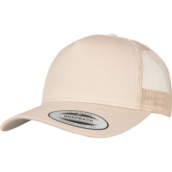 Flexfit 6506 | Cappello Retro Trucker A 5 Pannelli, Materiale Esterno In Twill Di Cotone - Colore: Khaki - Taglia: Unica-image