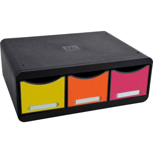Exacompta 318798D Exacompta Cassettiera Toolbox Maxi, 3 Cassetti, Arlecchino-image
