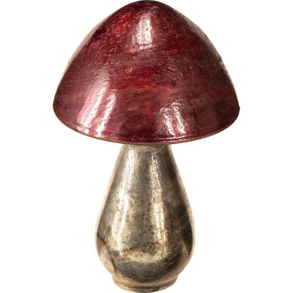 Decorazione In Vetro Fungo Rosso Grande Decorazione Da Tavola Autunnale Aspetto Vintage Decorazione Autunnale Ø14Cm H23Cm-image