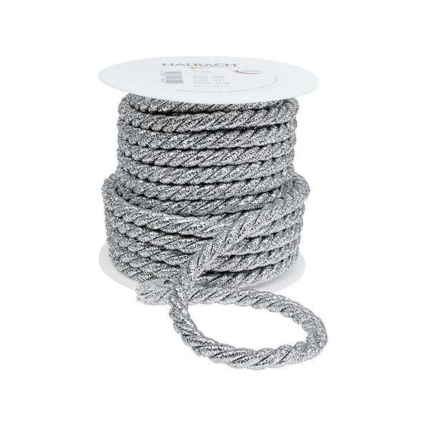 Cordoncino D'argento 10Mm 10M - Nastro Decorativo, Cordoncino Artigianale, Idee Fai Da Te Per Le Feste-image