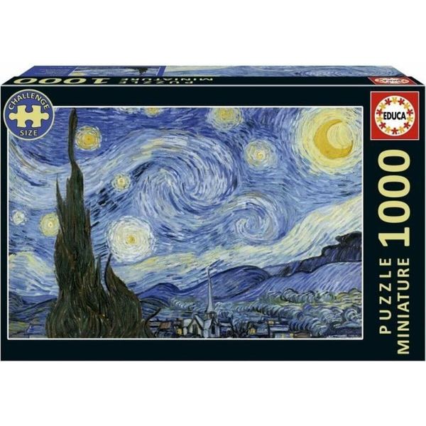 Puzzle - Educa - Miniature Starry Night - 1000 Pieces - 62.5 X 30 Cm - From 12 Years Old-image