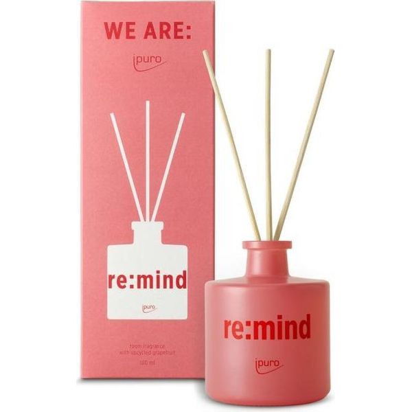 Ipuro Re:Mind Room Fragrance - Deodorante Per Ambienti Da 100 Ml Con Fragranza Di Albicocca, Neroli E Cocco - Realizzato Con Il Riciclaggio Sostenibile Del Pompelmo - Diffusore-image
