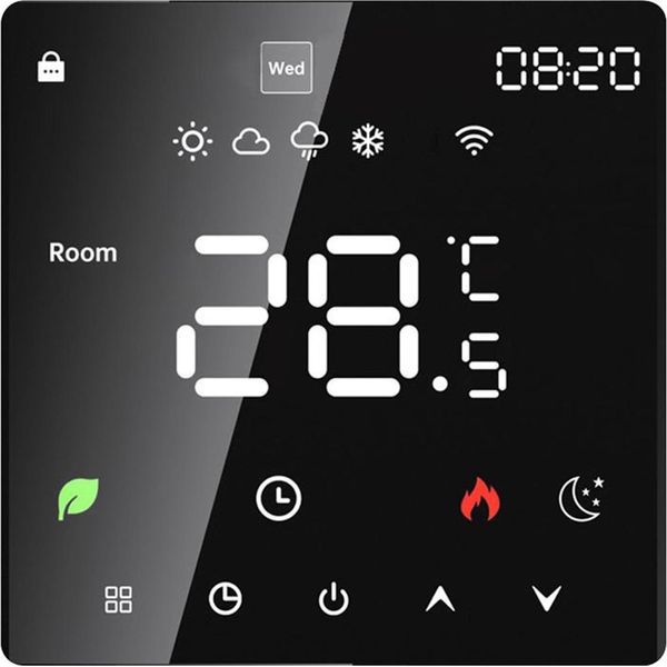 Display Lcd Regolatore Di Temperatura Intelligente Scaldabagno Elettrico Termostato Con Funzione Programmabile Settimanalmente-image