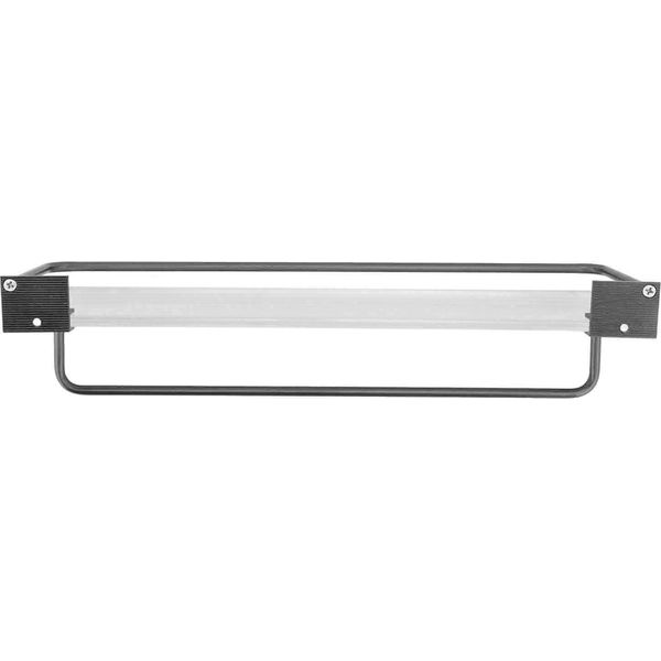 Organizzatore Da Parete Di 30 Cm Shower Caddy Con Gancio Per Asciugamani Facile Installazione Asta In Alluminio Grande Capacità Di Rack Doccia Per Bagno Grigio-image