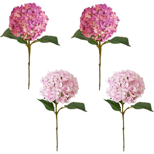 4PCS Fiori Artificiali Di Ortensia Simulazione Di Stampa 3D Rami Decorativi Di Ortensia Per Matrimonio In Casa-image
