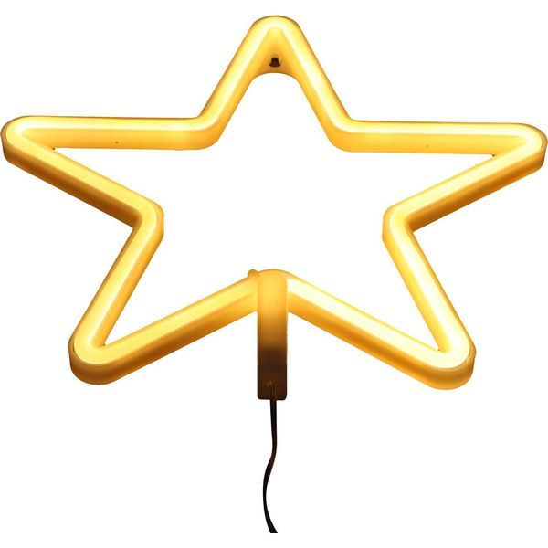 Insegna Al Neon Led A Forma Di Stella, Luce Al Neon Per Feste Di Compleanno, Soggiorno, Funzionamento A Usb/Batteria, Luce Calda (Batterie Non Incluse)-image