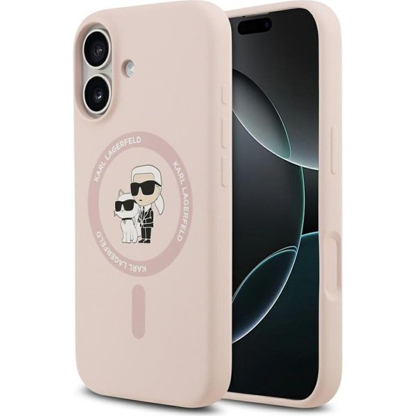 Custodia Karl Lagerfeld Silicone Karl&Choupette Anello Magsafe Do Iphone 17 - RóżOwe-image