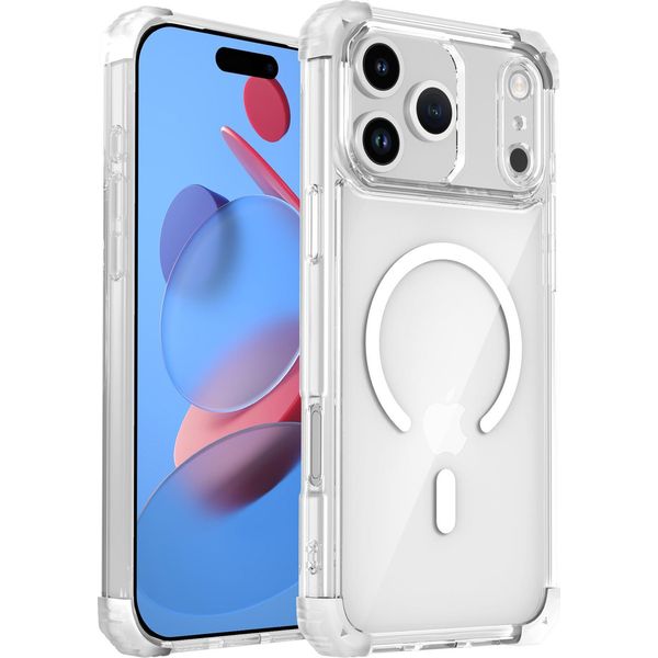 Custodia Magnetica Per Iphone 17 Pro Max Compatibile Con Magsafe, Antiurto, Protezione Militare Custodia Trasparente Clear-image