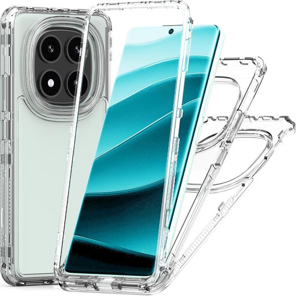 Custodia Trasparente Per Xiaomi Redmi Note 14 Pro 5G, Custodia Ibrida Antiurto In Tpu E Pc Trasparente-image