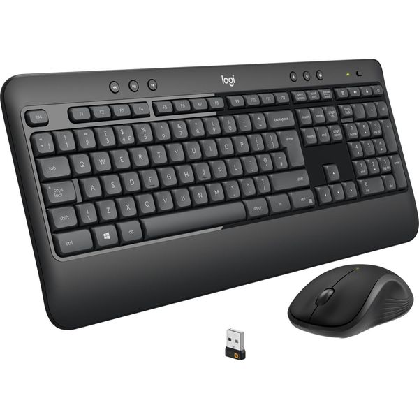 Logitech | MK540 Advanced | Set Tastiera E Mouse | Senza Fili | Mouse Incluso | Batterie Incluse | Usa | Nero | Usb | Connessione Wireless-image