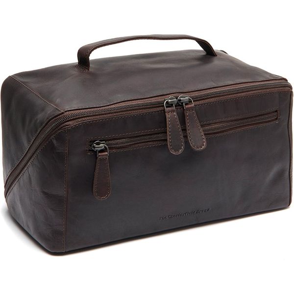 The Chesterfield Brand Borsa Da Toilette Trevia Toiletry Bag Brown Marrone Scuro-image
