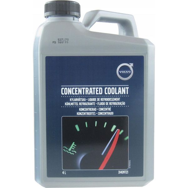 Liquido Di Raffreddamento Volvo 4L Concentrato 31439721 Oe - Nuovo, Originale Da Rivenditore Autorizzato-image