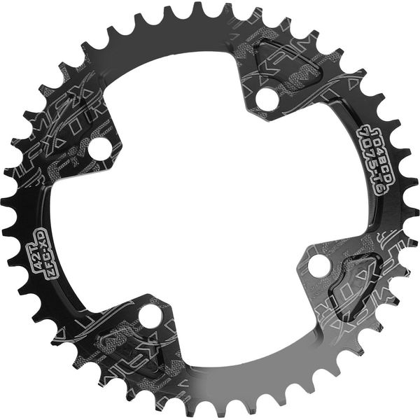 Ingranaggio 42T 104 Bcd Per Guarnitura, Positivo E Negativo, Mtb, Bicicletta Da Strada, Lega Di Alluminio, Nero-image