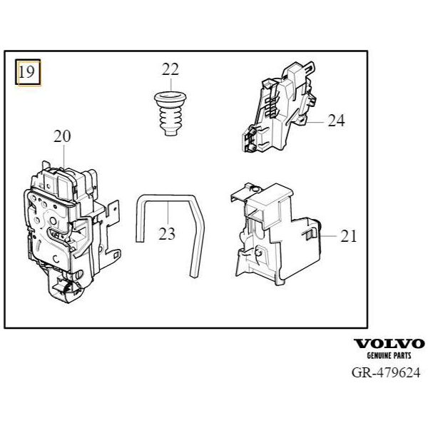 Volvo XC90 Ii Serratura Porta Posteriore Destra Cpl Oe 32310865-image