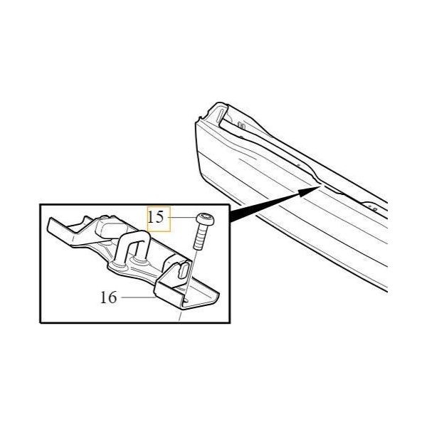 Volvo S60 V70 XC70 S80 Bullone Di Blocco Portellone Posterioreoe 986366-image