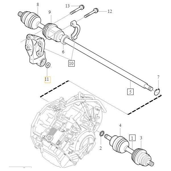 Volvo XC90 XC60 S80 V70 S60 V60 Boccola Asse Destro Oe-image