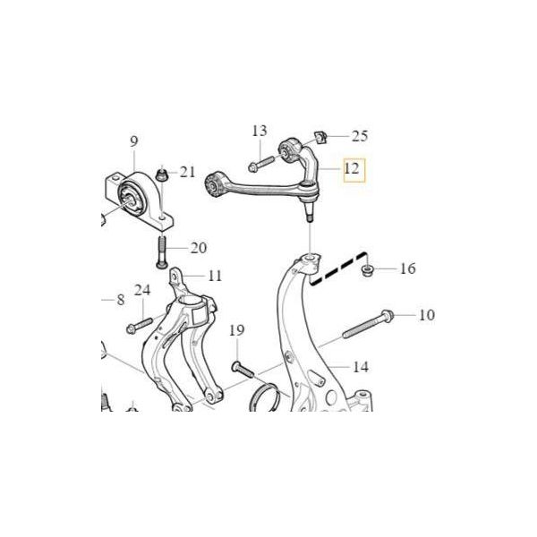 Volvo S60 Iii V60 Ii Braccio Superiore Destro Anteriore Oe-image