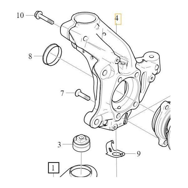 Volvo XC40 Nocca Dello Sterzo Anteriore Sinistra Oe 32221856-image