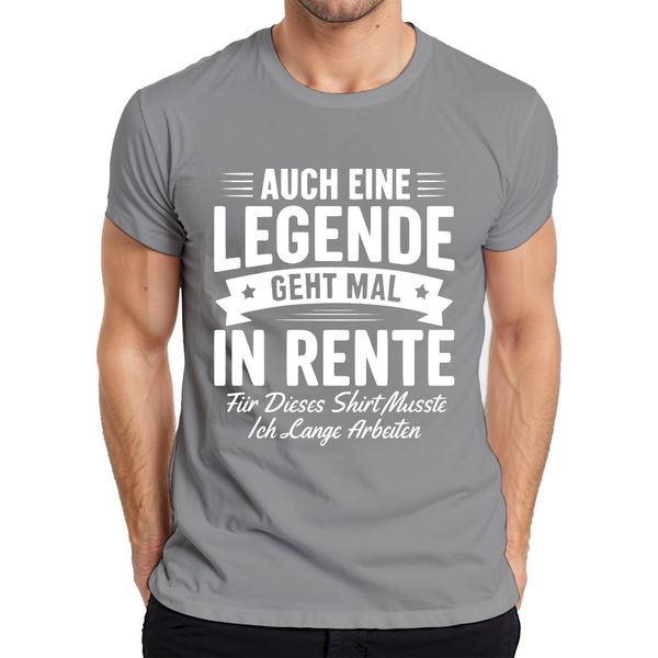 Anche Una Leggenda A Volte Va In Pensione Regalo Di Pensionamento Maglietta Da Uomo Per Pensionati, Grigio, Xl-image