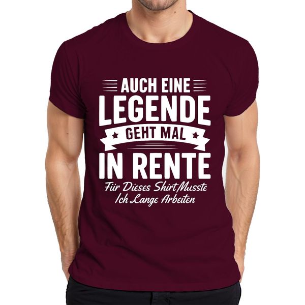 Anche Una Leggenda Si Ritira A Volte Regalo Di Pensionamento Maglietta Da Uomo Retired, Borgogna, M-image
