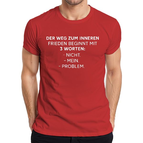 Maglietta Da Uomo "Inner Peace Not My Problem"" Sarcastic Funny Gift, Rosso, Xxl"-image