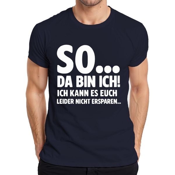 Quindi Eccomi Qui, Non Posso Risparmiarti Il Sarcasmo, Maglietta Divertente Da Uomo, Navy, 3XL-image