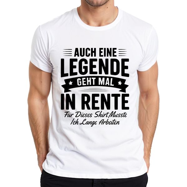 Anche Una Leggenda A Volte Va In Pensione Regalo Di Pensionamento T-Shirt Da Uomo, Bianco, M-image