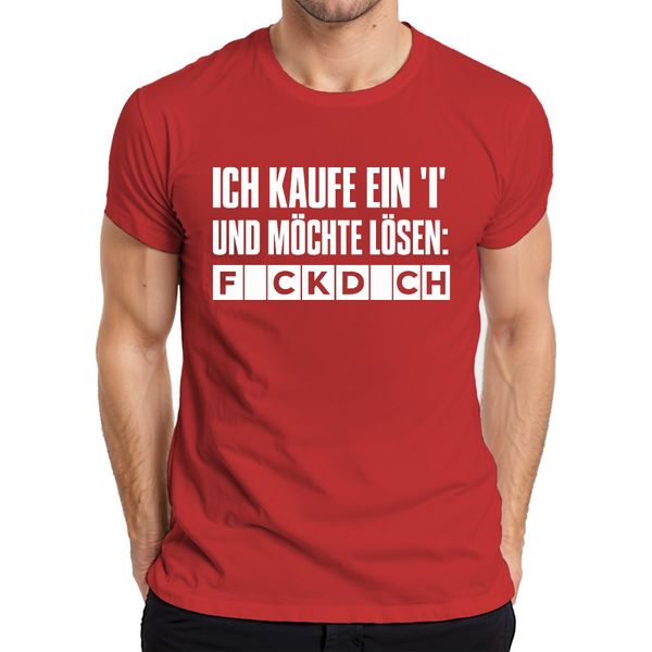 Compro Una I E Voglio Risolvere F*Ckd*Ch Sfacciato Dicendo Regalo T-Shirt Da Uomo, Rosso, Xl-image