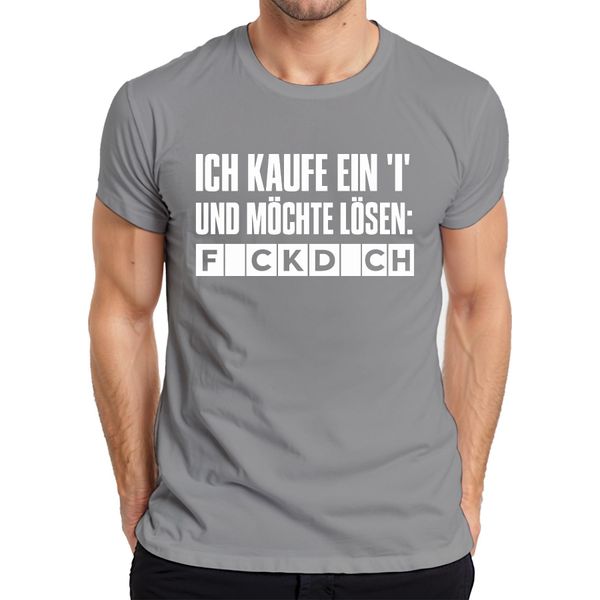 Compro Una I E Voglio Risolvere F*Ckd*Ch Sfacciato Dicendo Regalo T-Shirt Da Uomo, Grigio, S-image