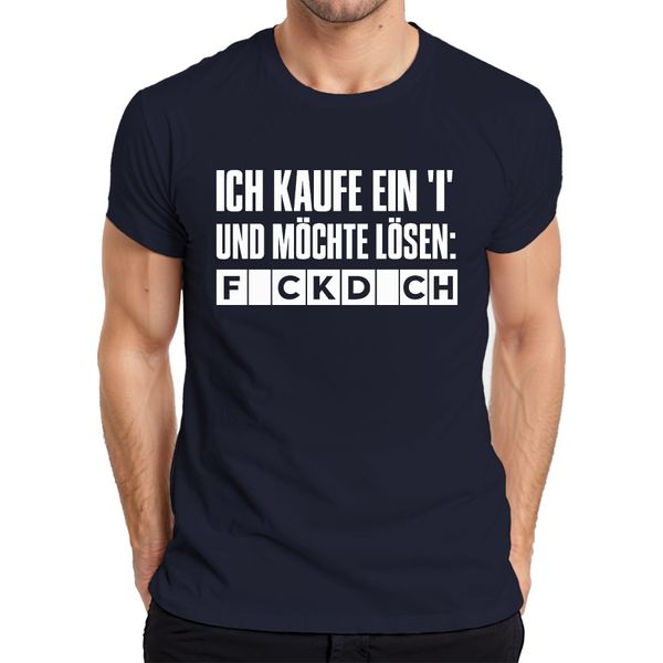 Compro Una I E Voglio Risolvere Il Problema Di F*Ckd*Ch, T-Shirt Da Uomo Con Scritta Sfacciata, Marina Militare, L-image