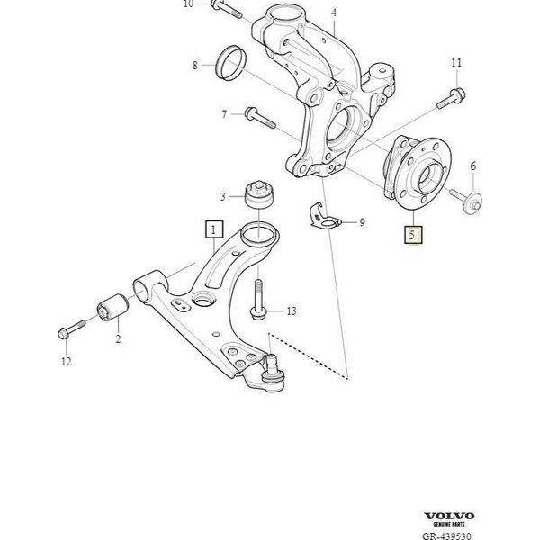 Volvo XC40 Set Di Cuscinetti Per Mozzo Ruota Anteriore 32329656 Oe-image