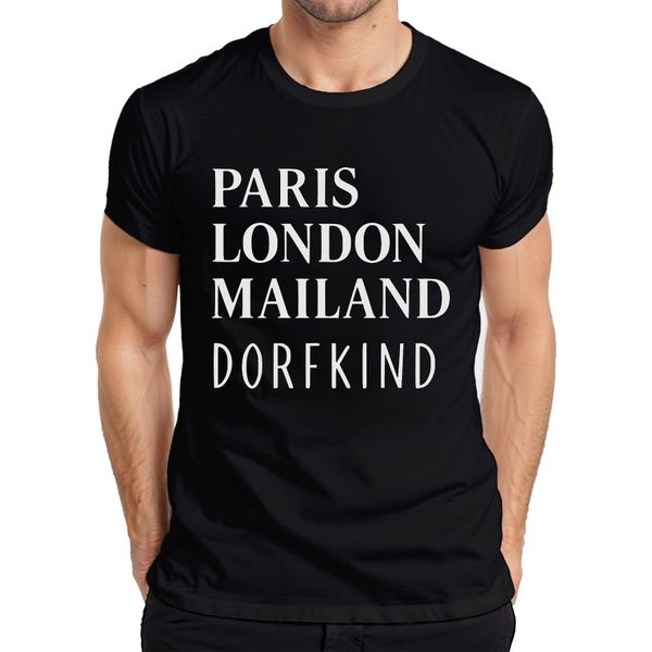 Parigi Londra Milano Villaggio Viaggio In Città Moda Umorismo Viaggio In Città Maglietta Da Uomo, Nero, 3XL-image