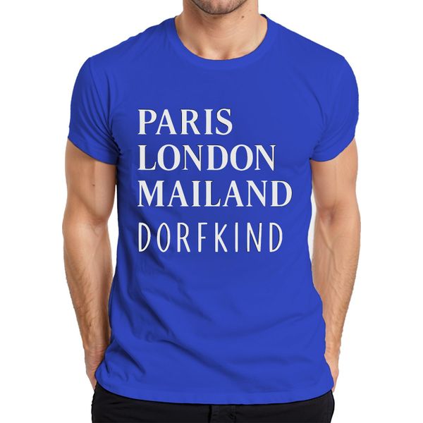 Parigi Londra Milano Villaggio Viaggio In Città Moda Umorismo Viaggio In Città Maglietta Da Uomo, Blu, 3XL-image