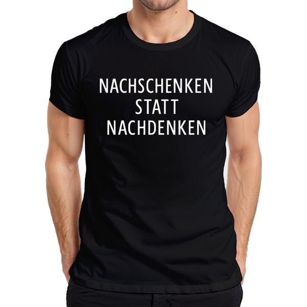 Refill Instead Of Thinking Party Beer Gift Celebration Jga Maglietta Da Uomo, Nero, 3XL-image