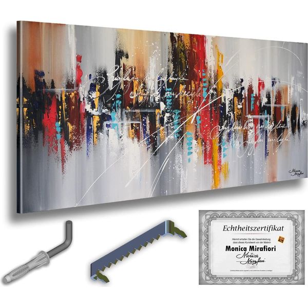 Monica Mirafiori I 100% Dipinto A Mano I Quadro "Terracotta"" 100X50Cm | Quadro Dipinto A Mano | Quadro Acrilico | Quadro Acrilico Molto Grande I Quadri D'arte Moderna I Quadri D'arte"-image