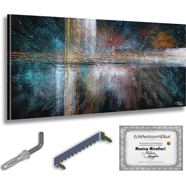Monica Mirafiori I 100% Dipinto A Mano I Quadro "Speciale"" 120X60Cm | Quadro Dipinto A Mano | Quadro Acrilico | Quadro Acrilico Molto Grande I Quadri D'arte Moderna I Quadri D'arte"-image