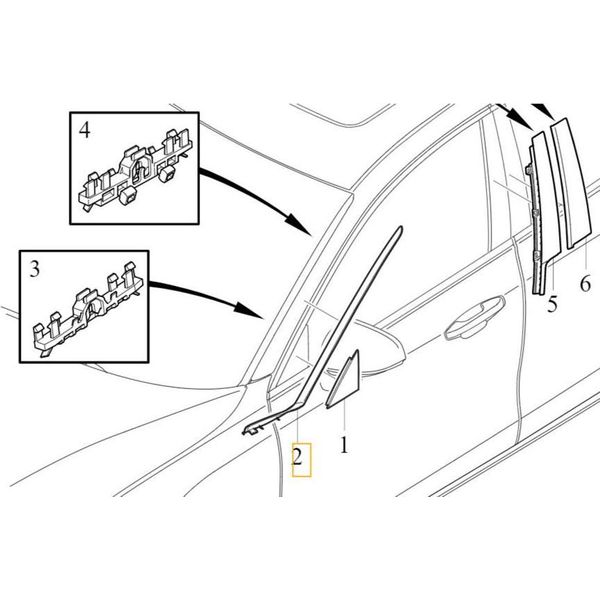 Volvo S60 Iii V60 Ii Rivestimento Parabrezza Sinistro Oe-image