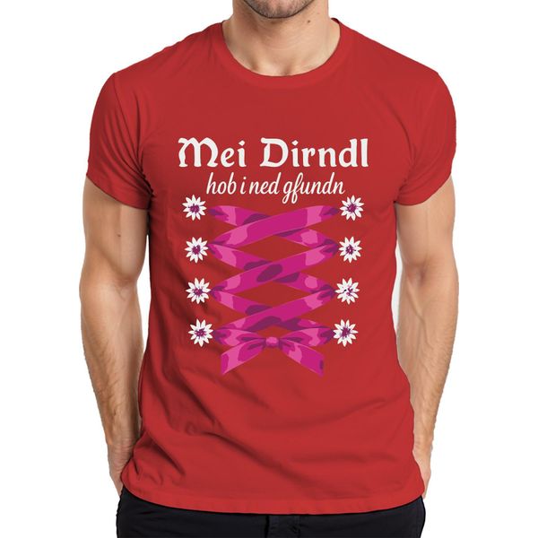 Non Ho Trovato Il Mio Dirndl Bavaria Trachten Edelweiss Maglietta Da Uomo, Rosso, Xxl-image