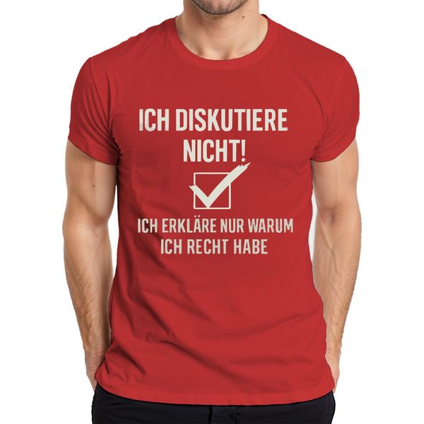 Non Discuto, Ho Sempre Ragione Maglietta Divertente Da Uomo, Rosso, 3XL-image